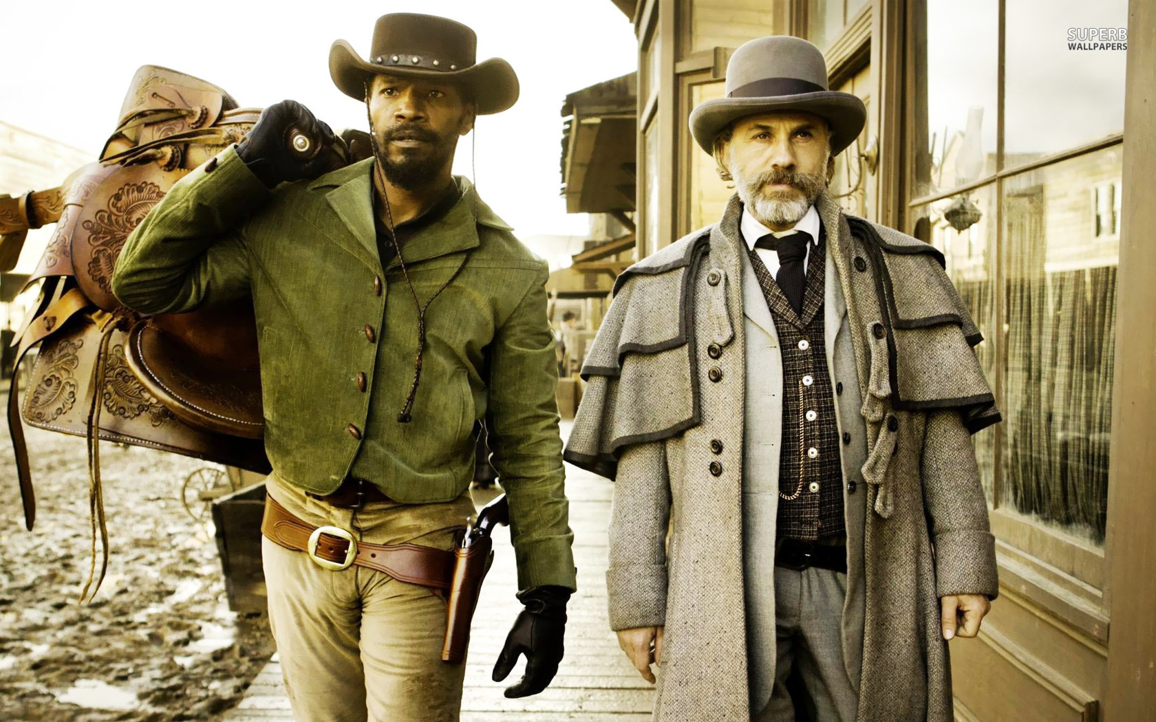Jamie Foxx and Christoper Waltz in Quentin Tarantino's Django Unchained